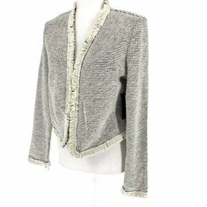 Bagatelle Blazer Cream Tweed Croppwd Small NWT